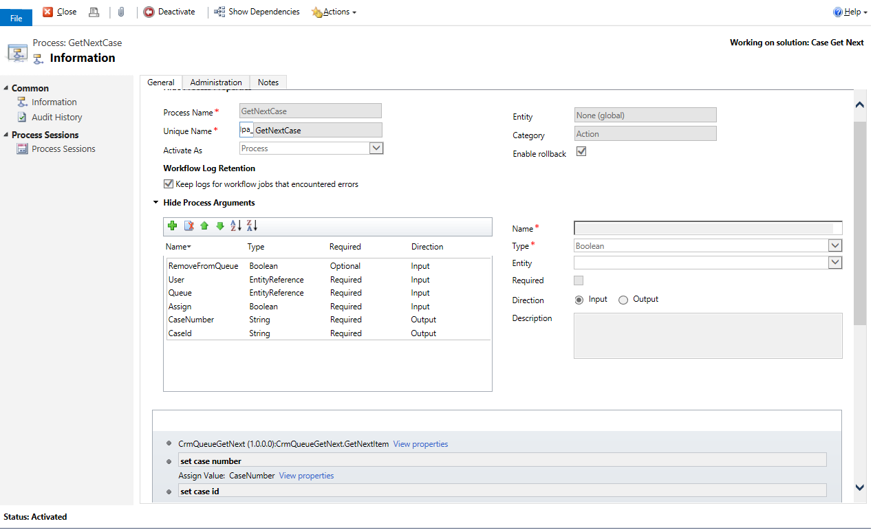 Get next case functionality for Dynamics CRM