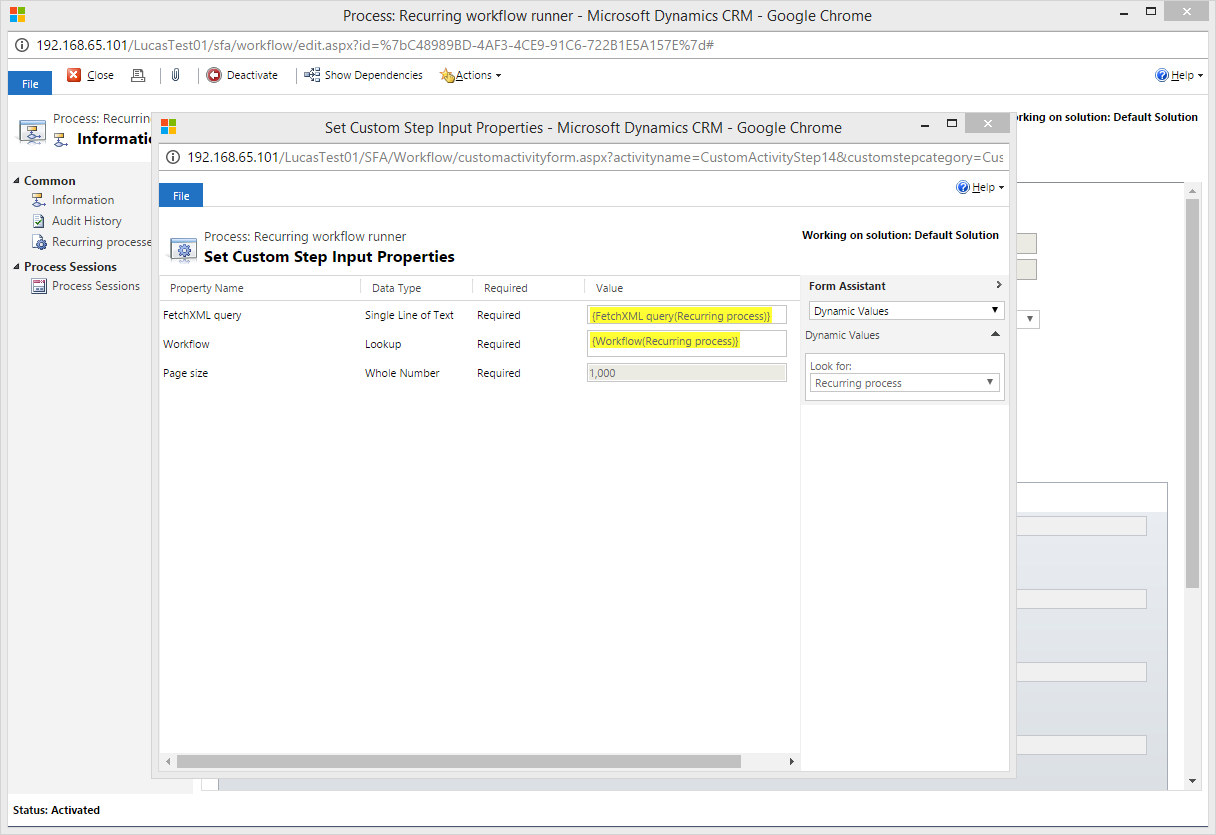 Updated solution for scheduling recurring Dynamics CRM workflows