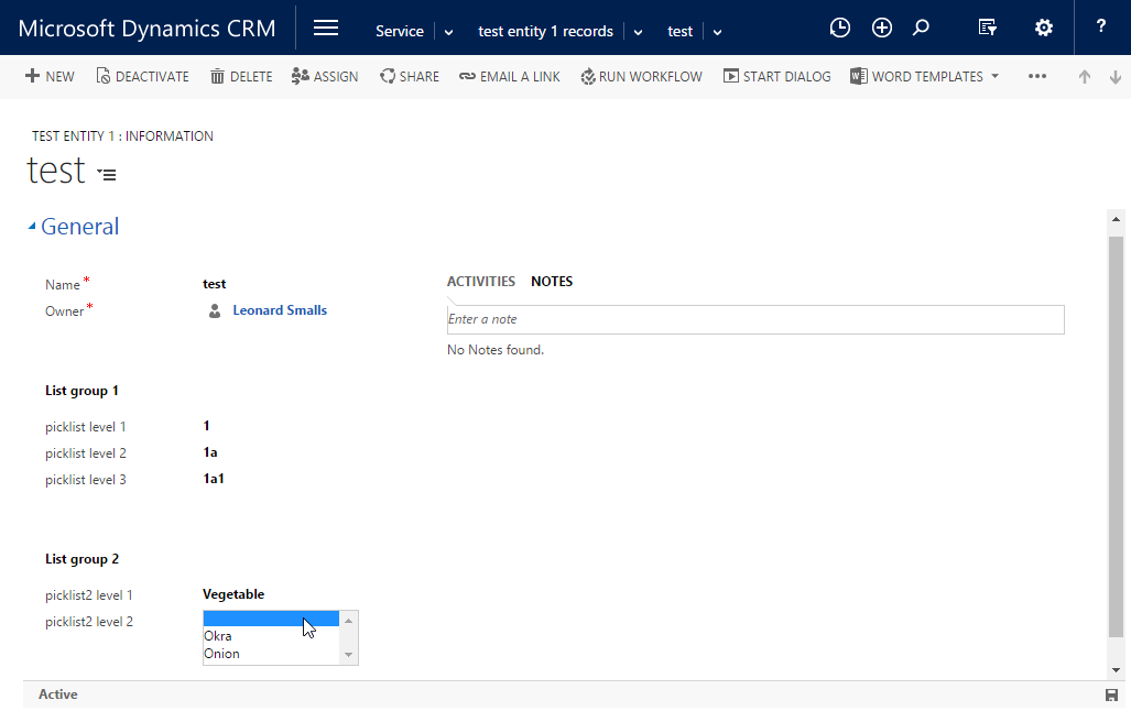 Easy dependent picklists for Dynamics CRM