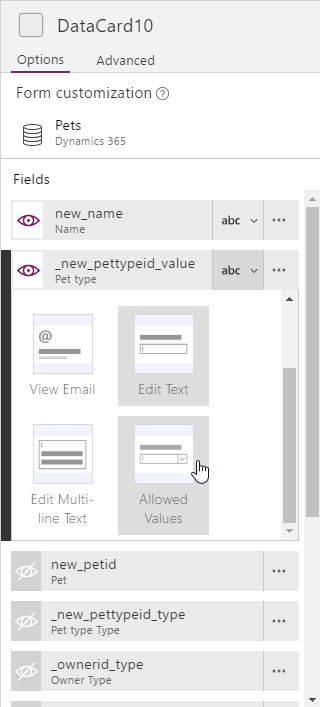 Working with Dynamics 365 lookup data in PowerApps